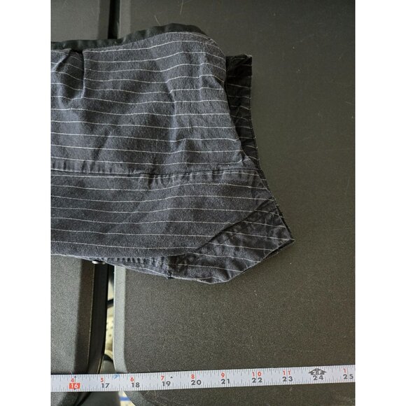 Decree Black Pinstriped Button Front Vest Size Medium Steampunk Dark Academia - Picture 8 of 12